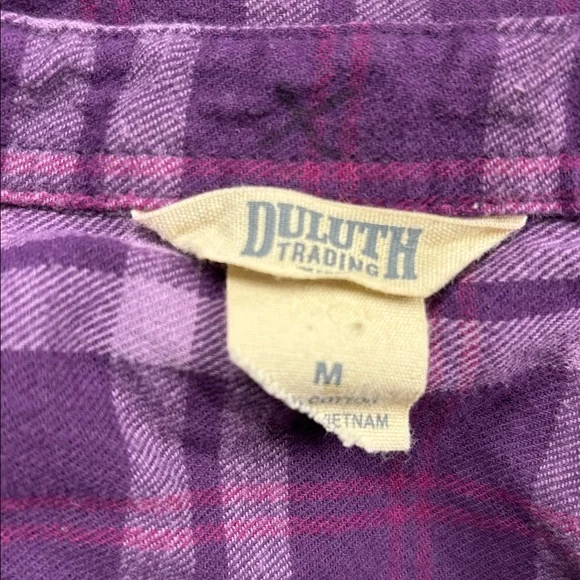 Duluth Trading purple flannel, M - Picture 12 of 12